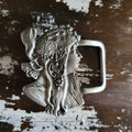 Alphonse Mucha Byzantine Brunette Belt Buckle Indiana Metal Craft Art Nouveau