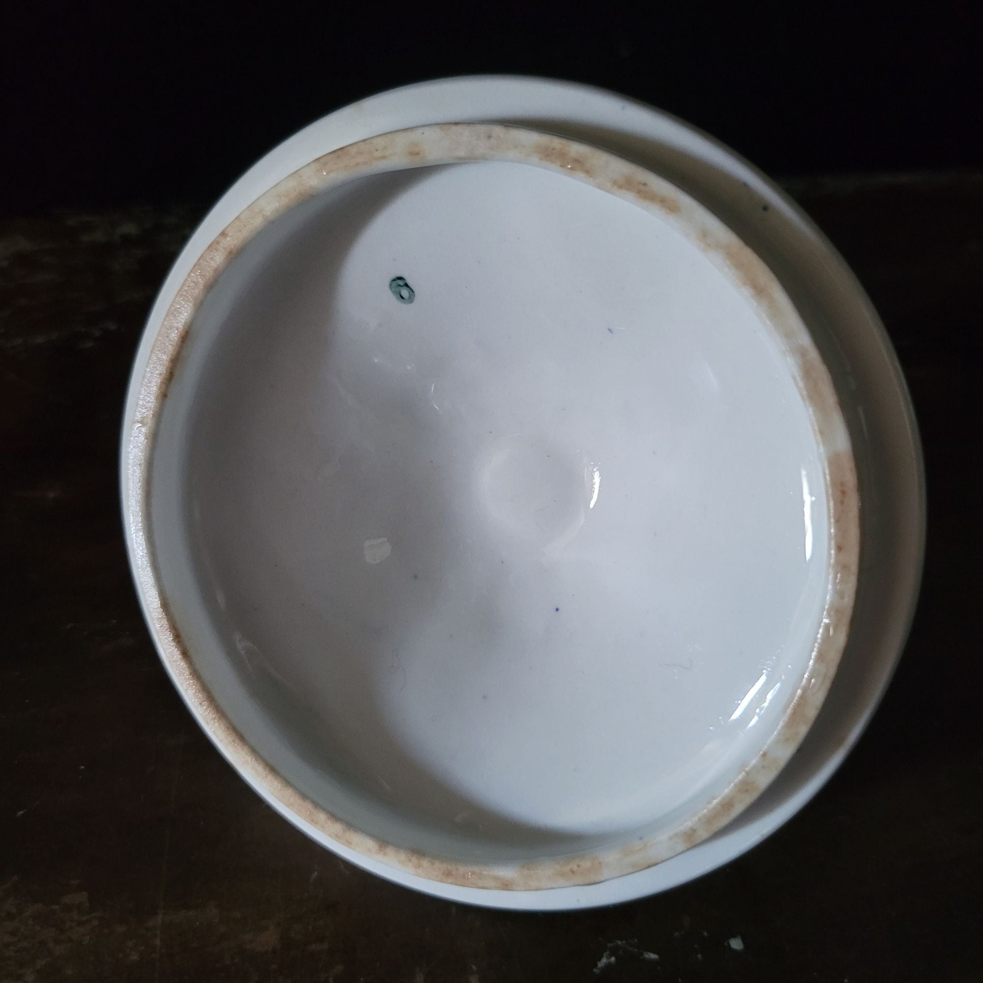 Vtg Landscape Blue By Arabia Of Finland Blue & White Sugar Bowl Dual Handles