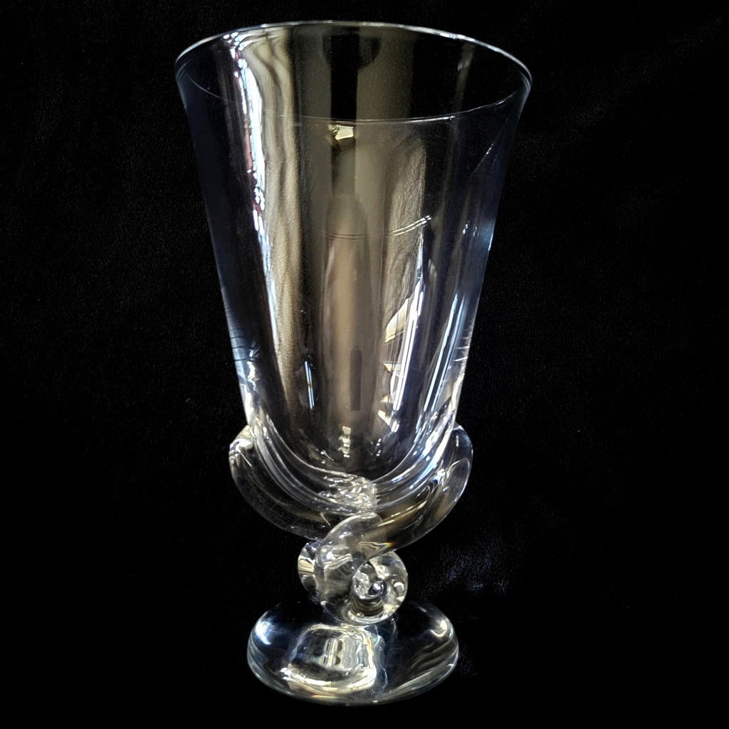 Vintage Steuben Snail Vase By George Thompson, Vintage Crystal Vase