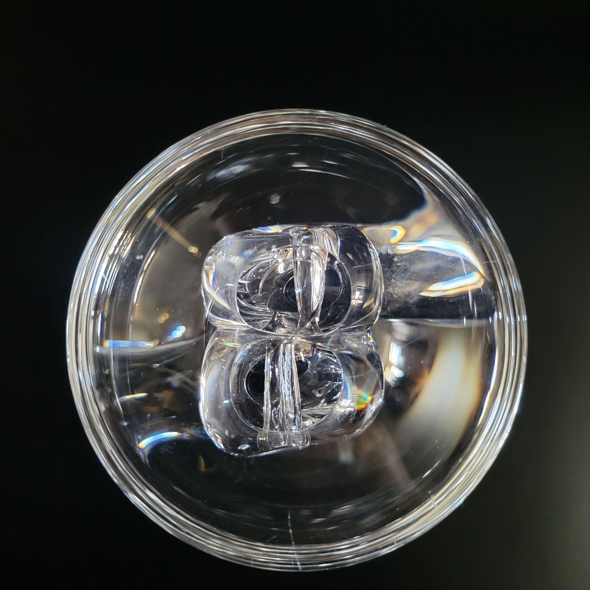 Vintage Steuben Snail Vase By George Thompson, Vintage Crystal Vase