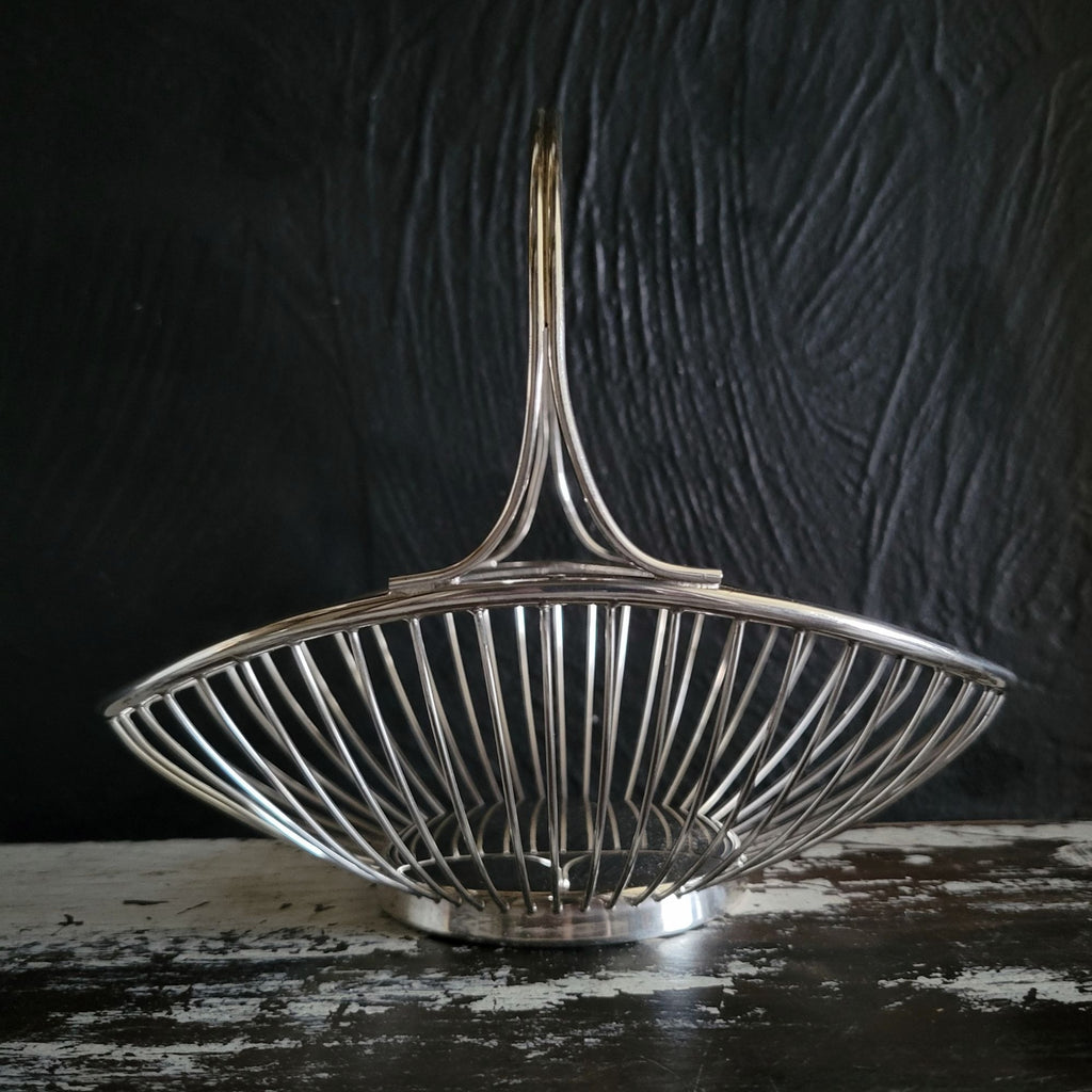 Vintage Carl Deffner Silverplate Wire Basket Fruit Basket Made in Germany