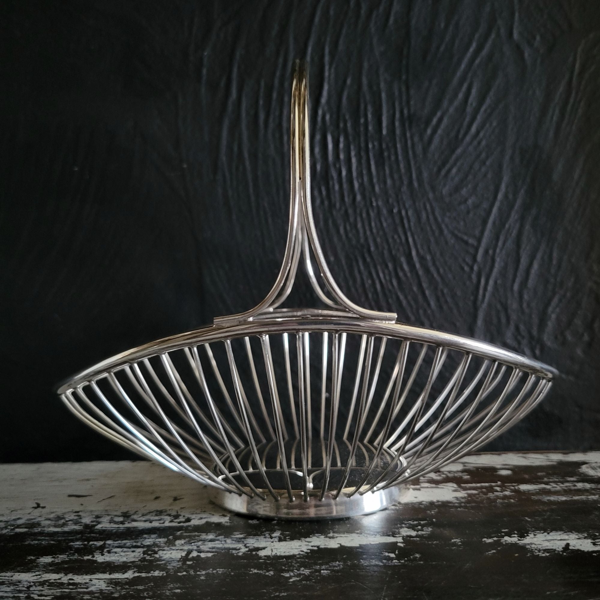 Vintage Carl Deffner Silverplate Wire Basket Fruit Basket Made in Germany