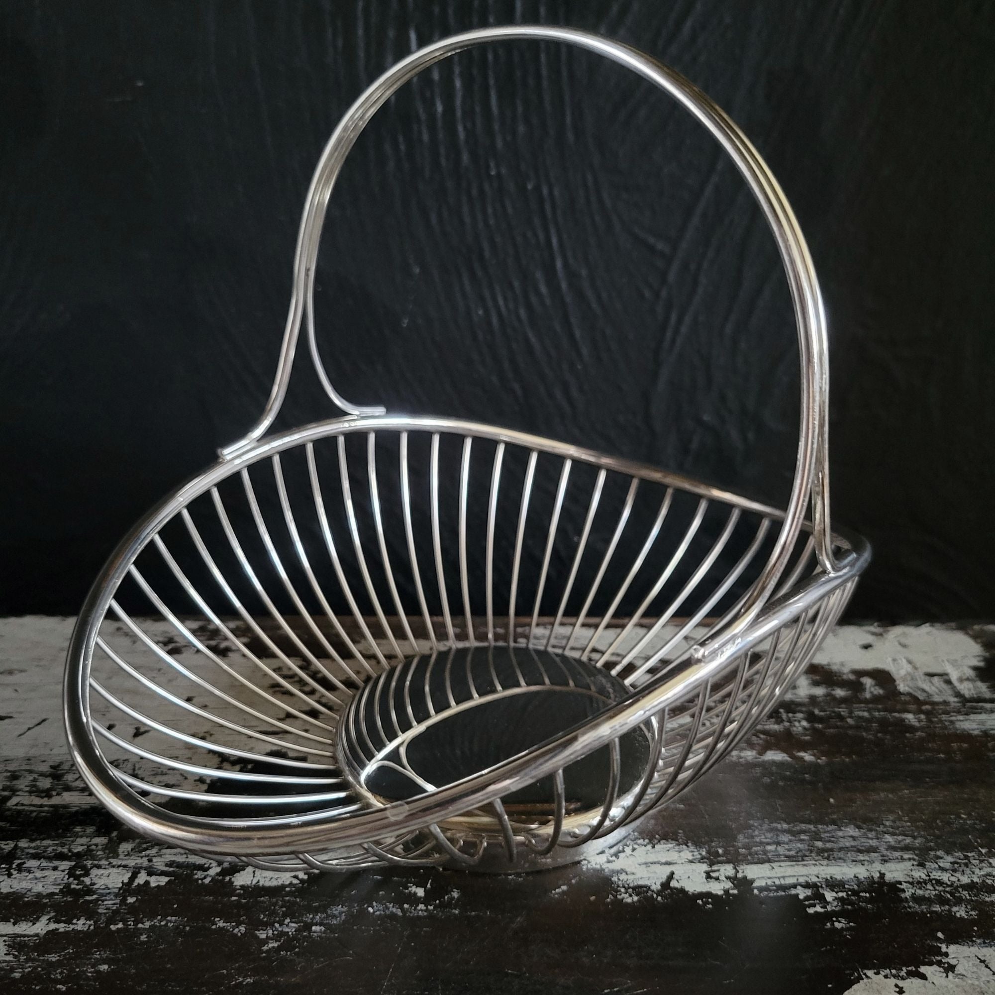 Vintage Carl Deffner Silverplate Wire Basket Fruit Basket Made in Germany