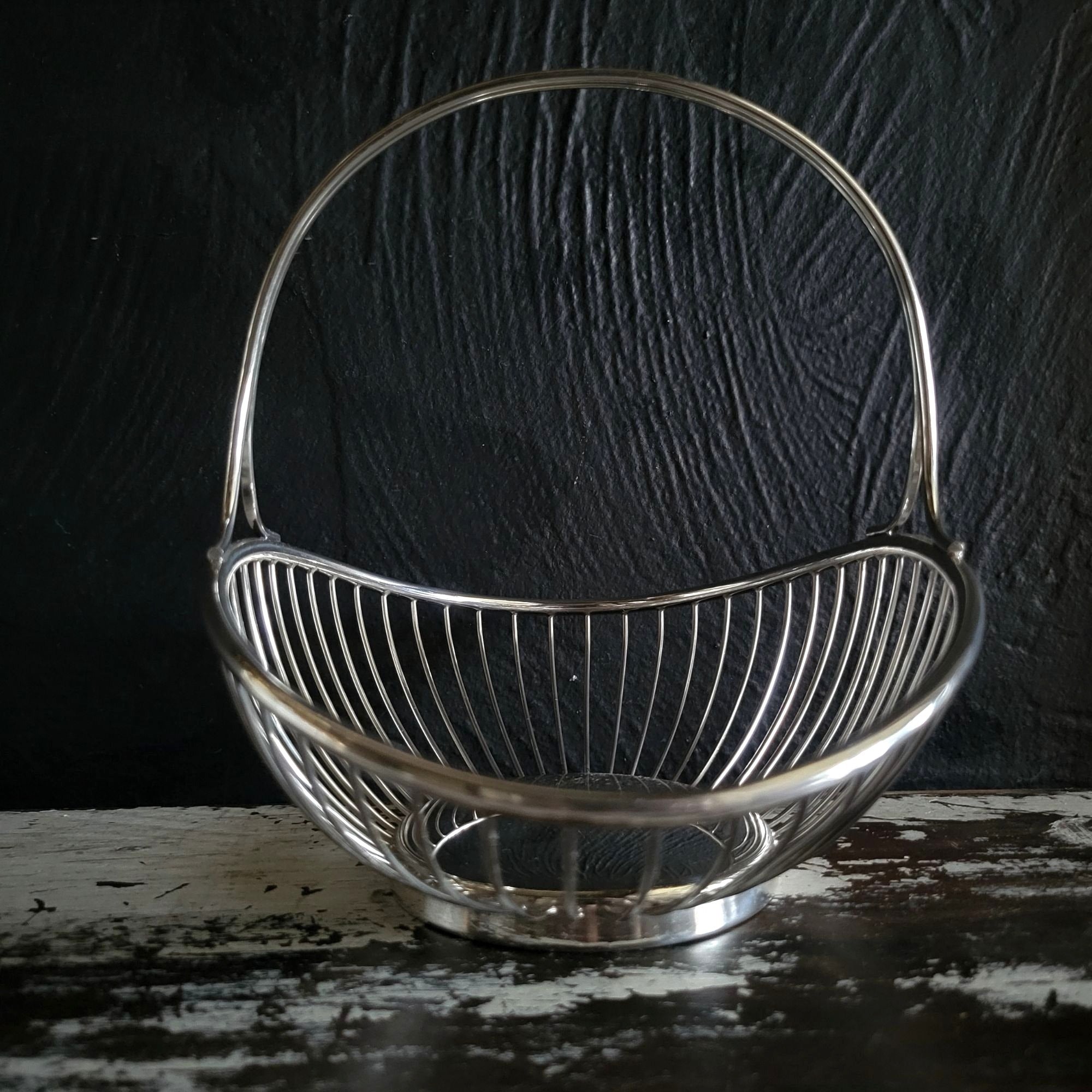 Vintage Carl Deffner Silverplate Wire Basket Fruit Basket Made in Germany