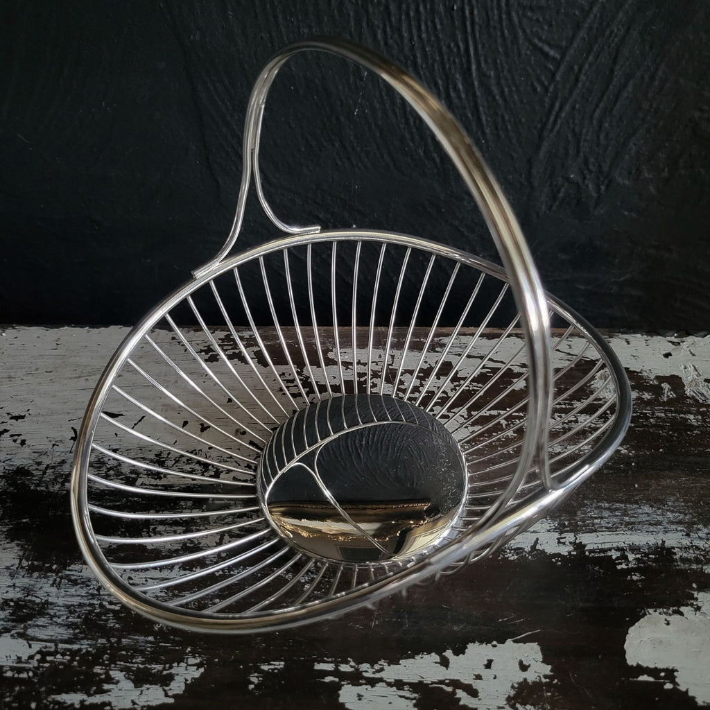 Vintage Carl Deffner Silverplate Wire Basket Fruit Basket Made in Germany