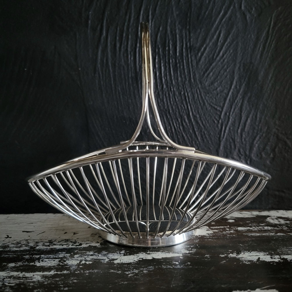 Vintage Carl Deffner Silverplate Wire Basket Fruit Basket Made in Germany