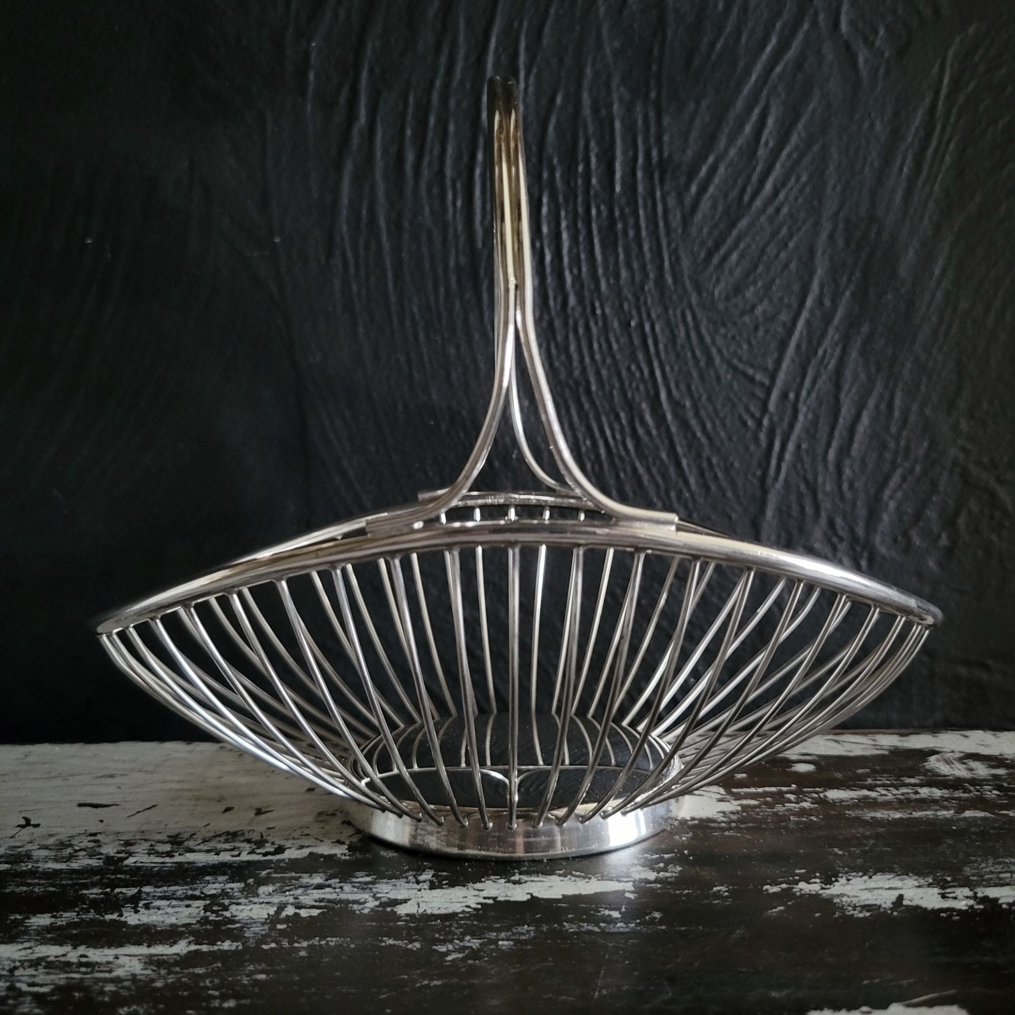 Vintage Carl Deffner Silverplate Wire Basket Fruit Basket Made in Germany