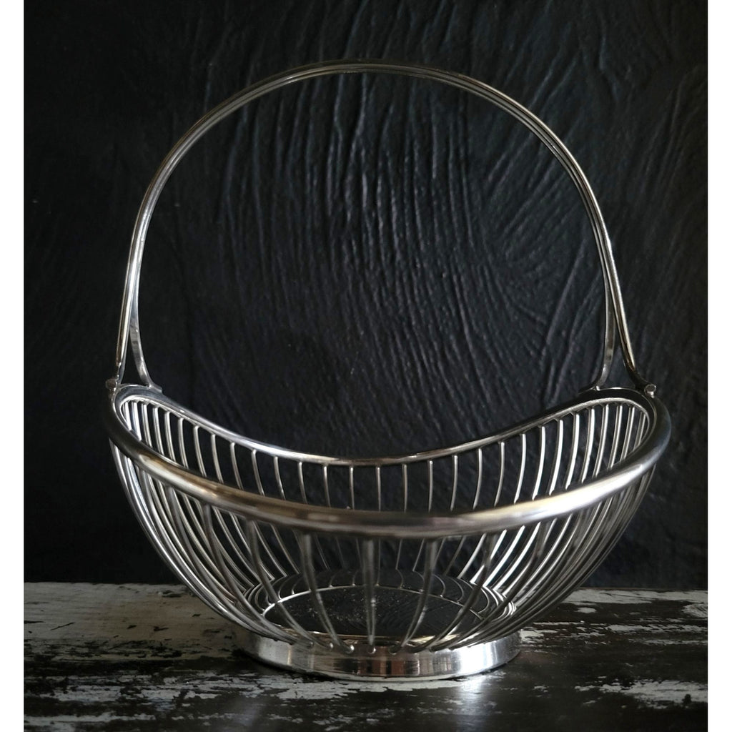 Vintage Carl Deffner Silverplate Wire Basket Fruit Basket Made in Germany