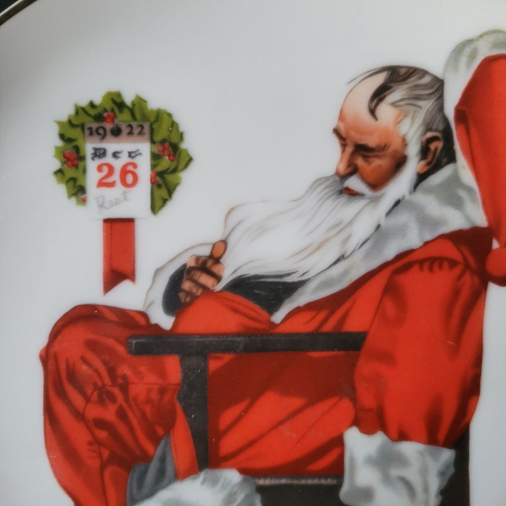 Vintage Norman Rockwell Santa "The Day After Christmas" Collector's Plate