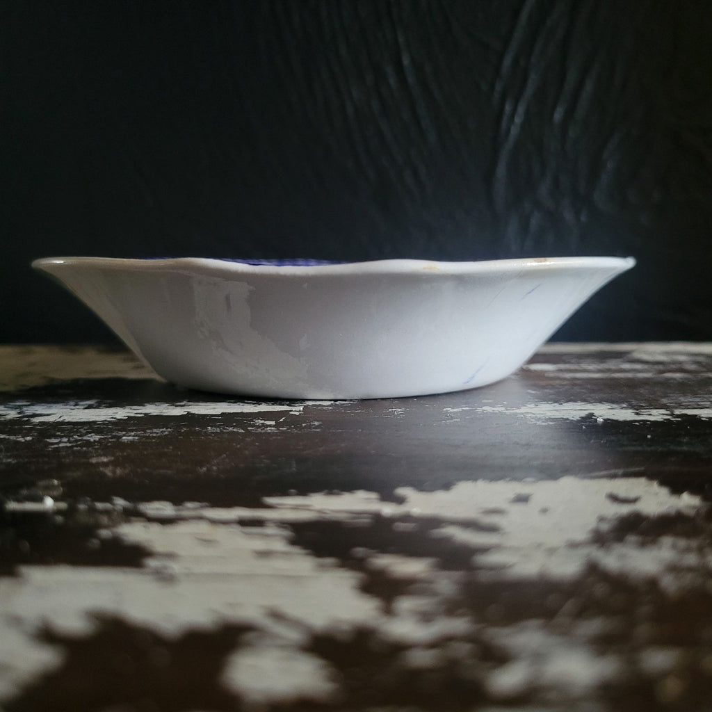 Vtg Landscape Blue By Arabia Of Finland Fruit Dessert Sauce Berry Bowl *Read