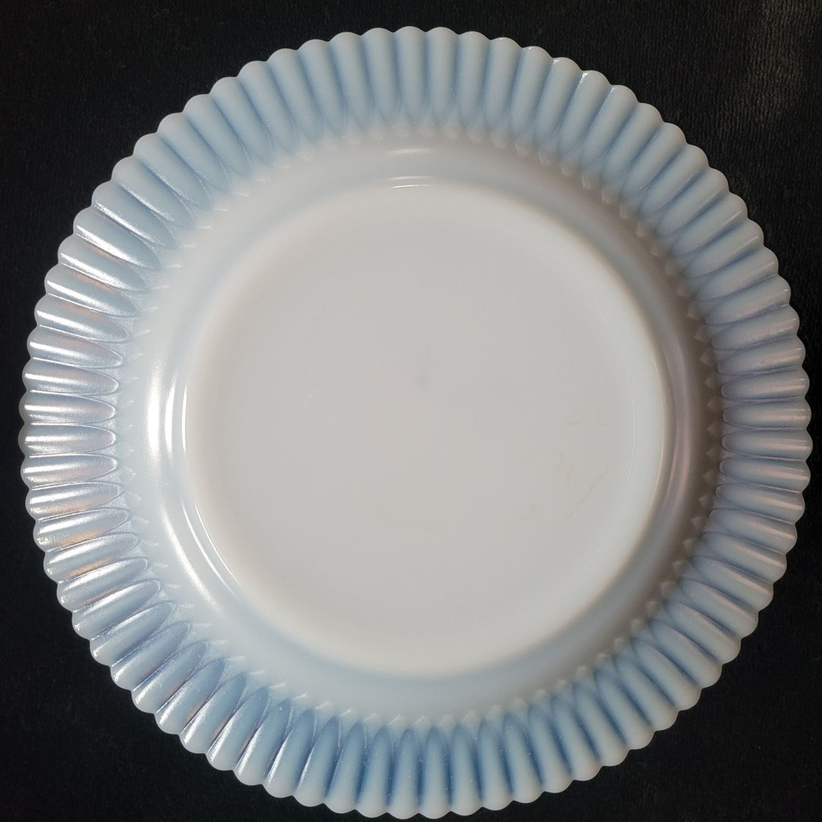 Antique MacBeth-Evans Petalware Monax Opalescent Depression Glass Dinner Plate