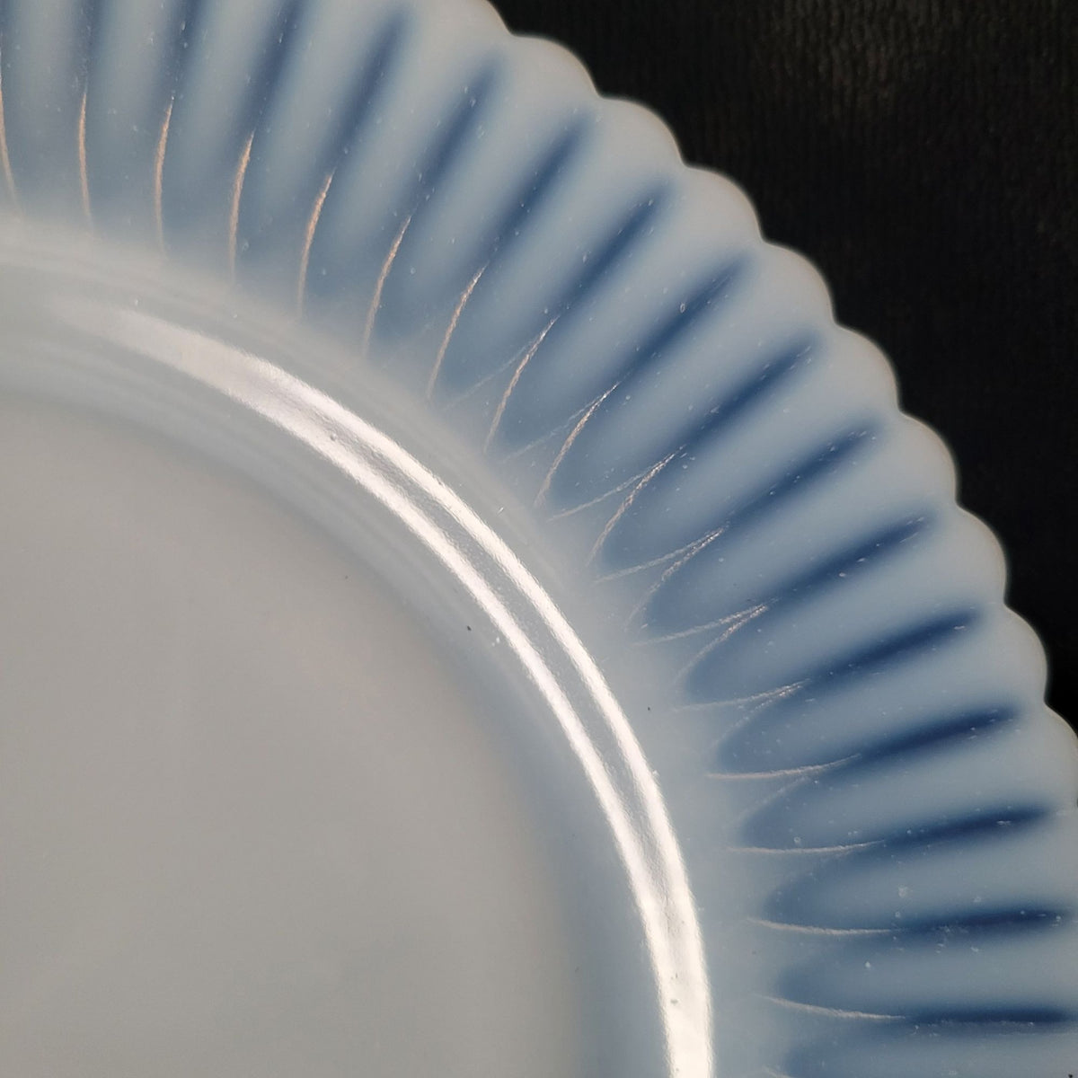 Antique MacBeth-Evans Petalware Monax Opalescent Depression Glass Dinner Plate