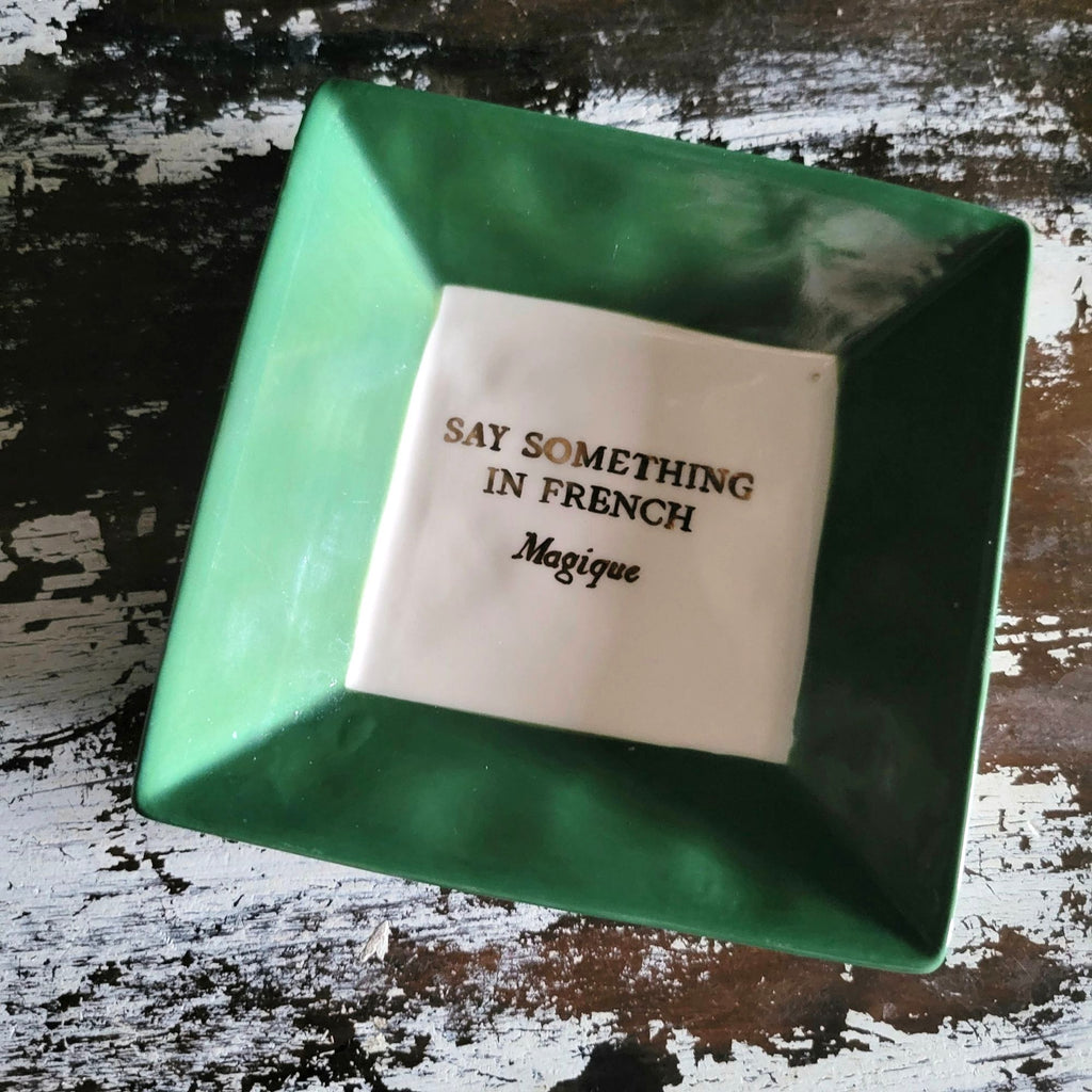 "Say Something In French" Trinket Dish By Hotel Magique For Anthropologie