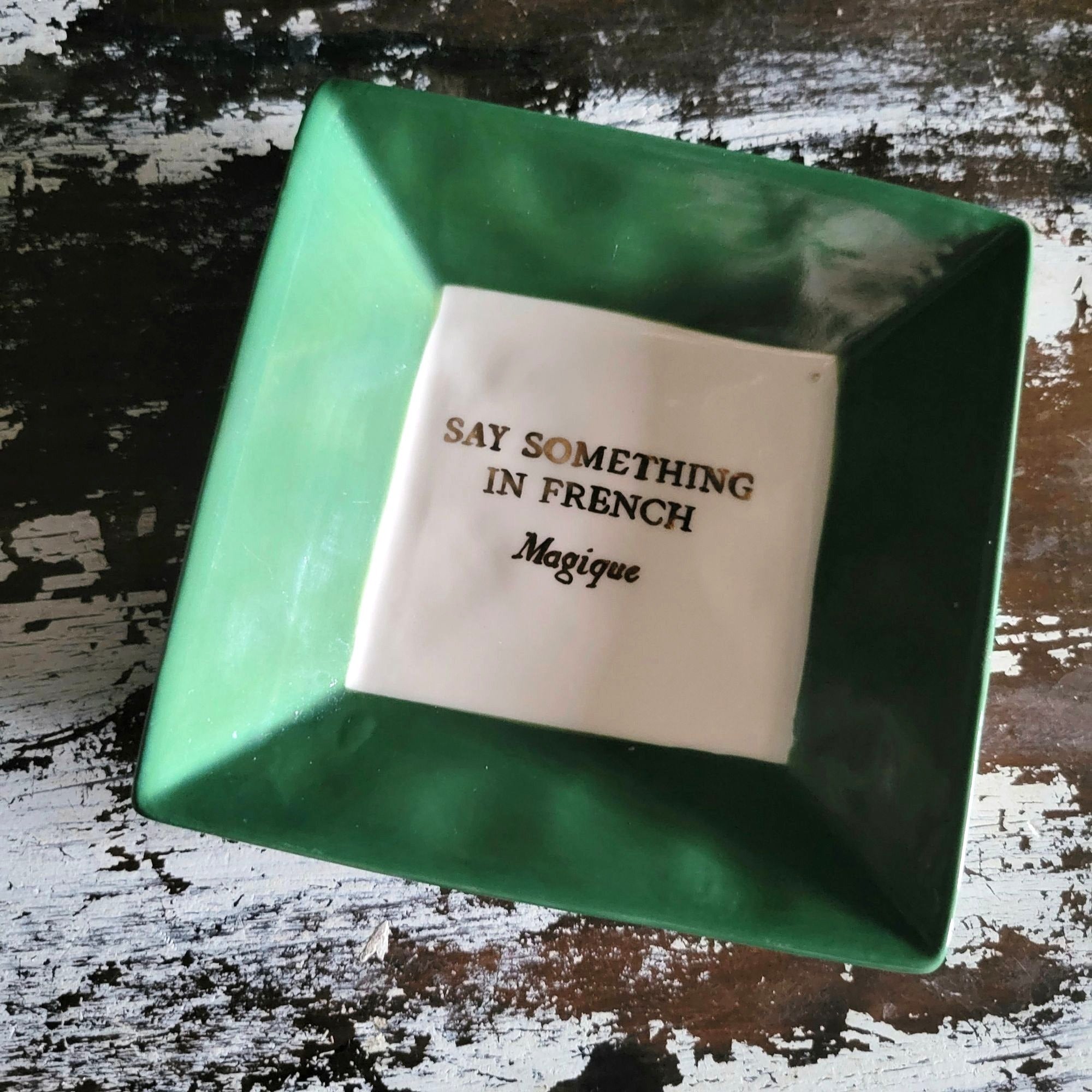 "Say Something In French" Trinket Dish By Hotel Magique For Anthropologie
