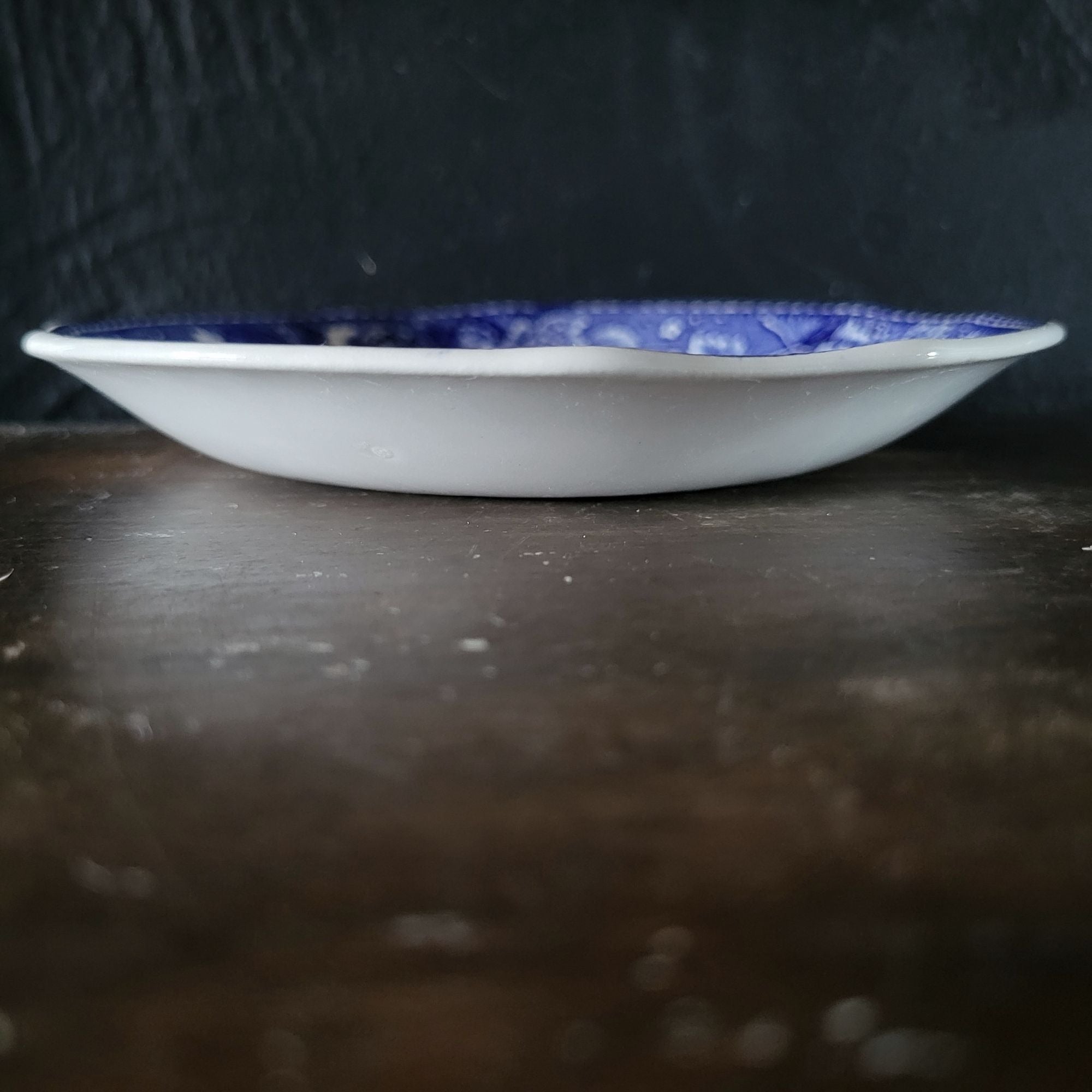 Vintage Landscape Blue By Arabia Of Finland Blue and White Transferware Saucer