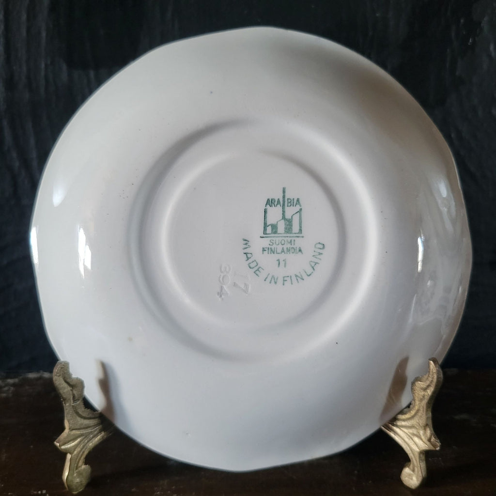 Vintage Landscape Blue By Arabia Of Finland Blue and White Transferware Saucer