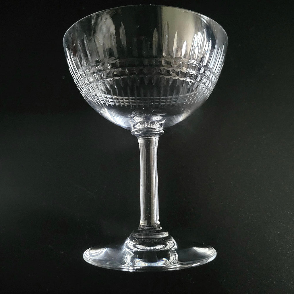 Baccarat Nancy Champagne Coupe Sherbet Glass Signed Crystal France 6 oz 4.75"