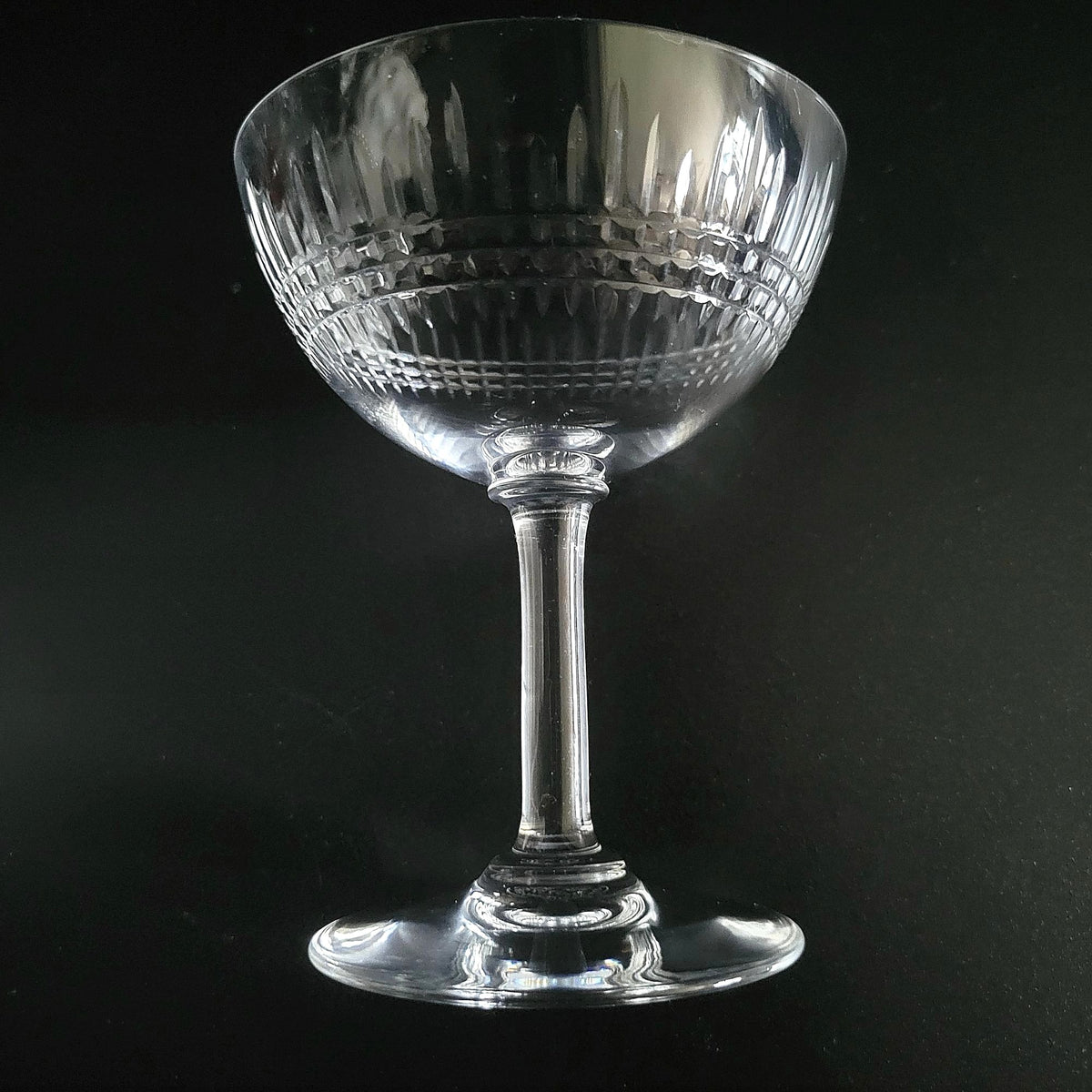 Baccarat Nancy Champagne Coupe Sherbet Glass Signed Crystal France 6 oz 4.75"