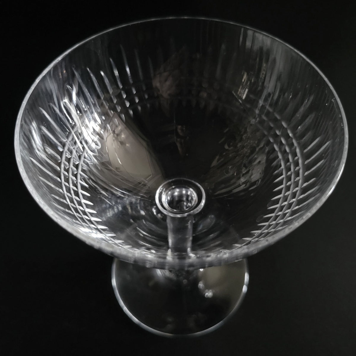 Baccarat Nancy Champagne Coupe Sherbet Glass Signed Crystal France 6 oz 4.75"