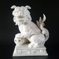 Vtg Fitz & Floyd White Foo Dog Blanc de Chine Statue Figure Chinoiserie Bookend