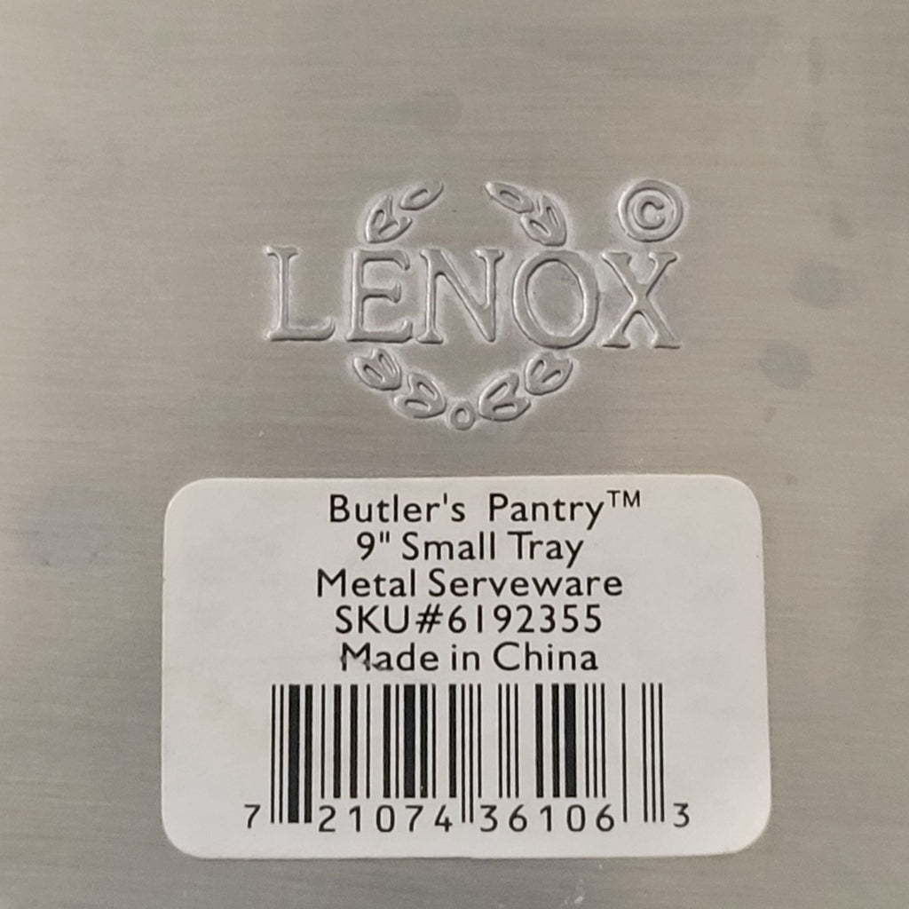 Lenox Butlers Pantry 9.125" Oval Metal Serveware Small Tray