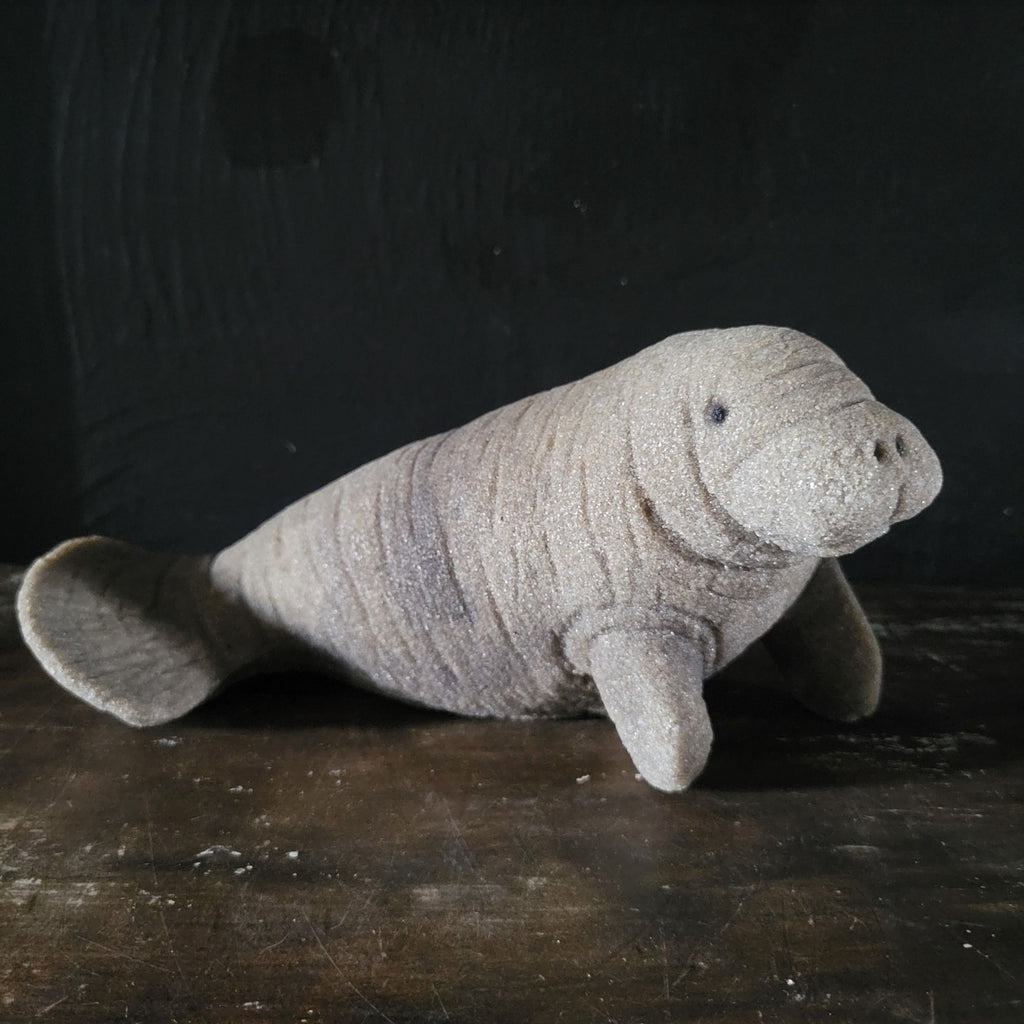 Vtg Sandstone Creations Manatee Figurine Florida Souvenir Sea Cow Coastal Decor