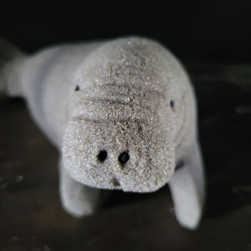 Vtg Sandstone Creations Manatee Figurine Florida Souvenir Sea Cow Coastal Decor