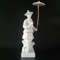 Fitz & Floyd 1976 Blanc De Chine Porcelain Figurine Of Asian Man With Parasol