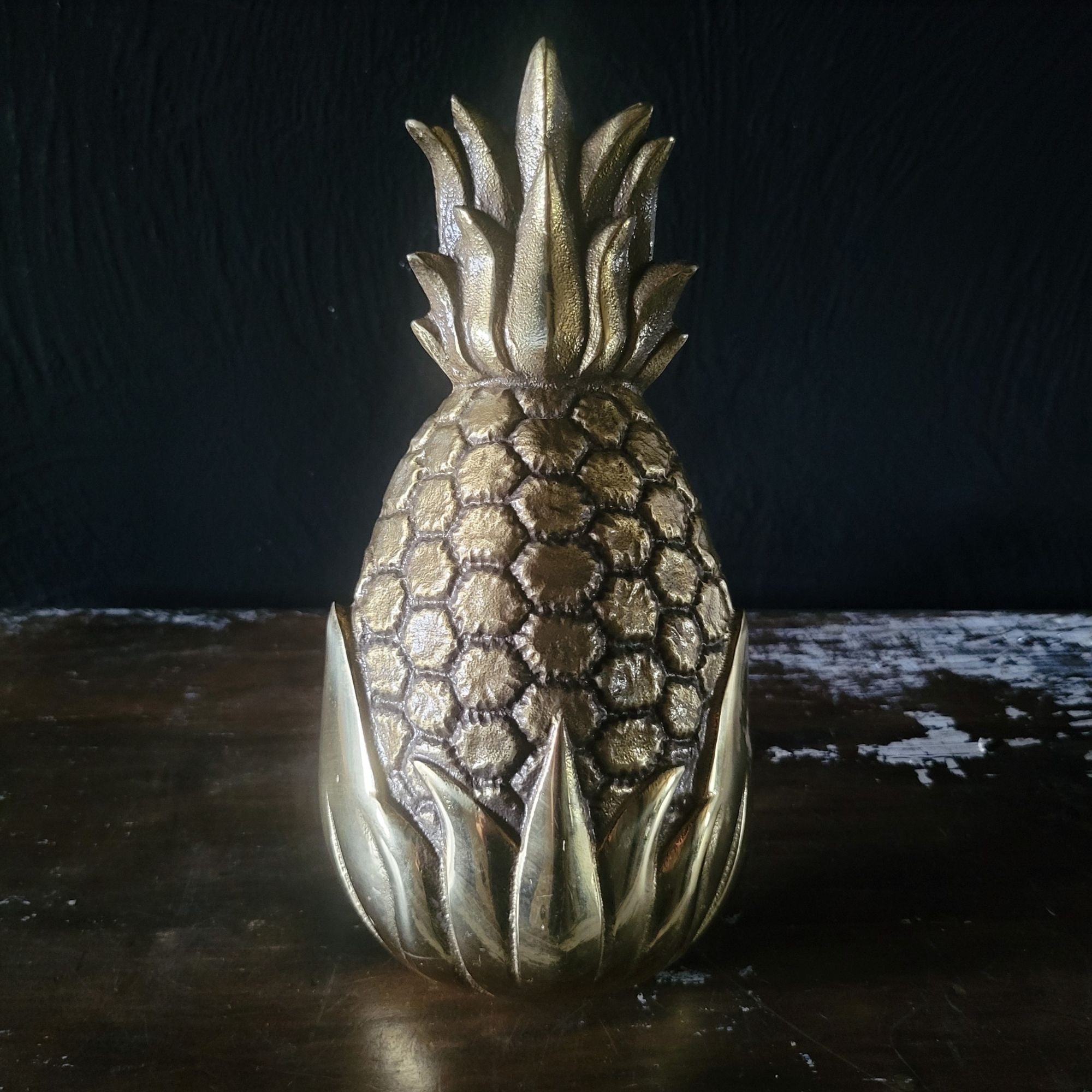 Large Vintage Heavy Brass Pineapple Door Knocker by Michael Healy 8.375"