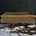 Vintage Hollywood Regency Filigree Footed Tissue Box Holder Rectangular