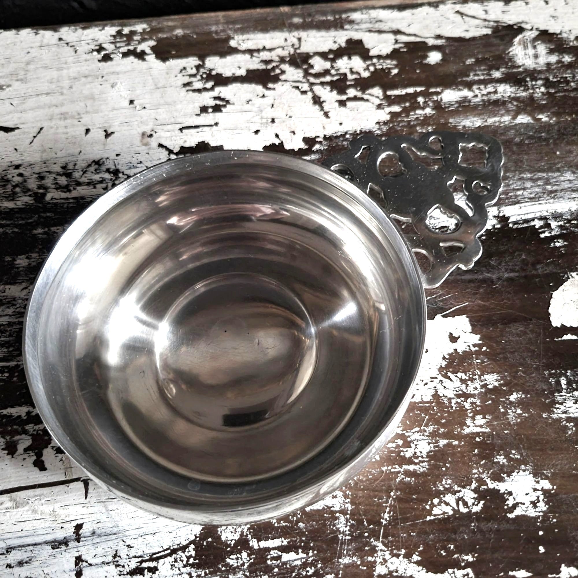 Vintage Williamsburg Restoration Stieff Pewter Porringer Bowl CW 15-13