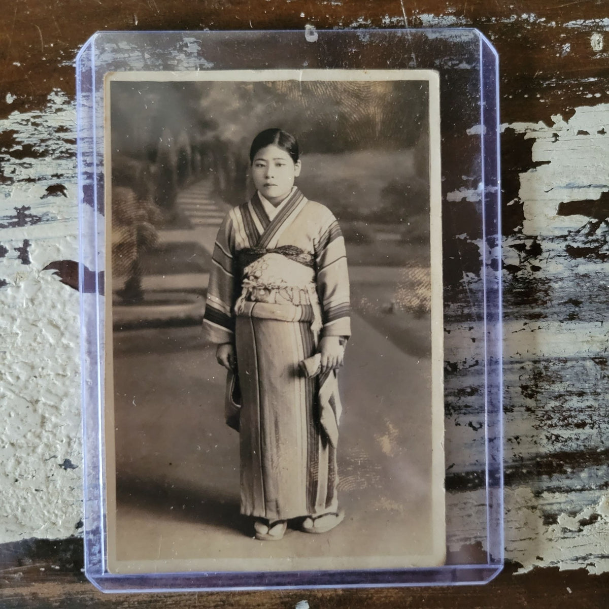 Antique Black-And-White Pre-WWII Japanese Women In Kimonos Photograph Set