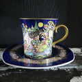 Bjorn Wiinblad Rosenthal Studio Line Christmas Cup & Saucer O du fröhliche 1999