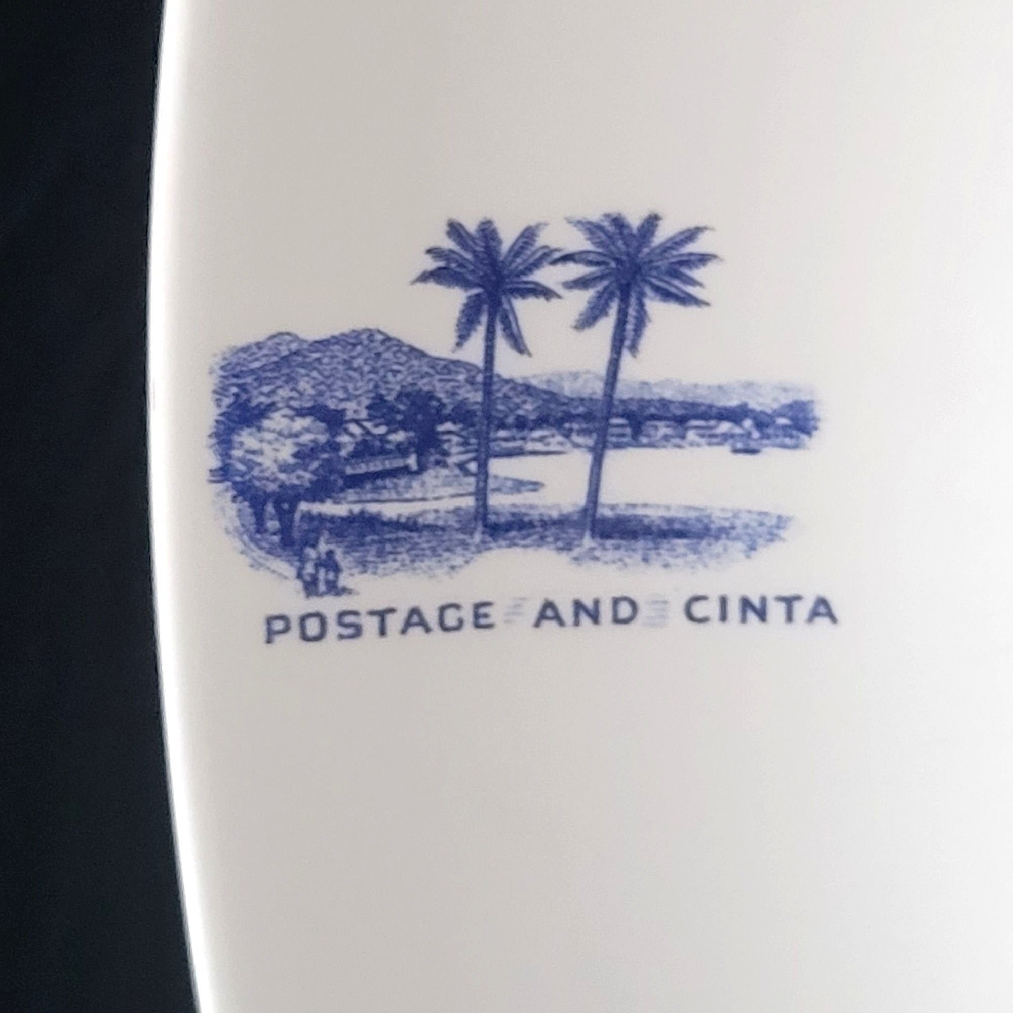 Large Pip Studio Heritage Blue and White Bowl Female Portrait Center