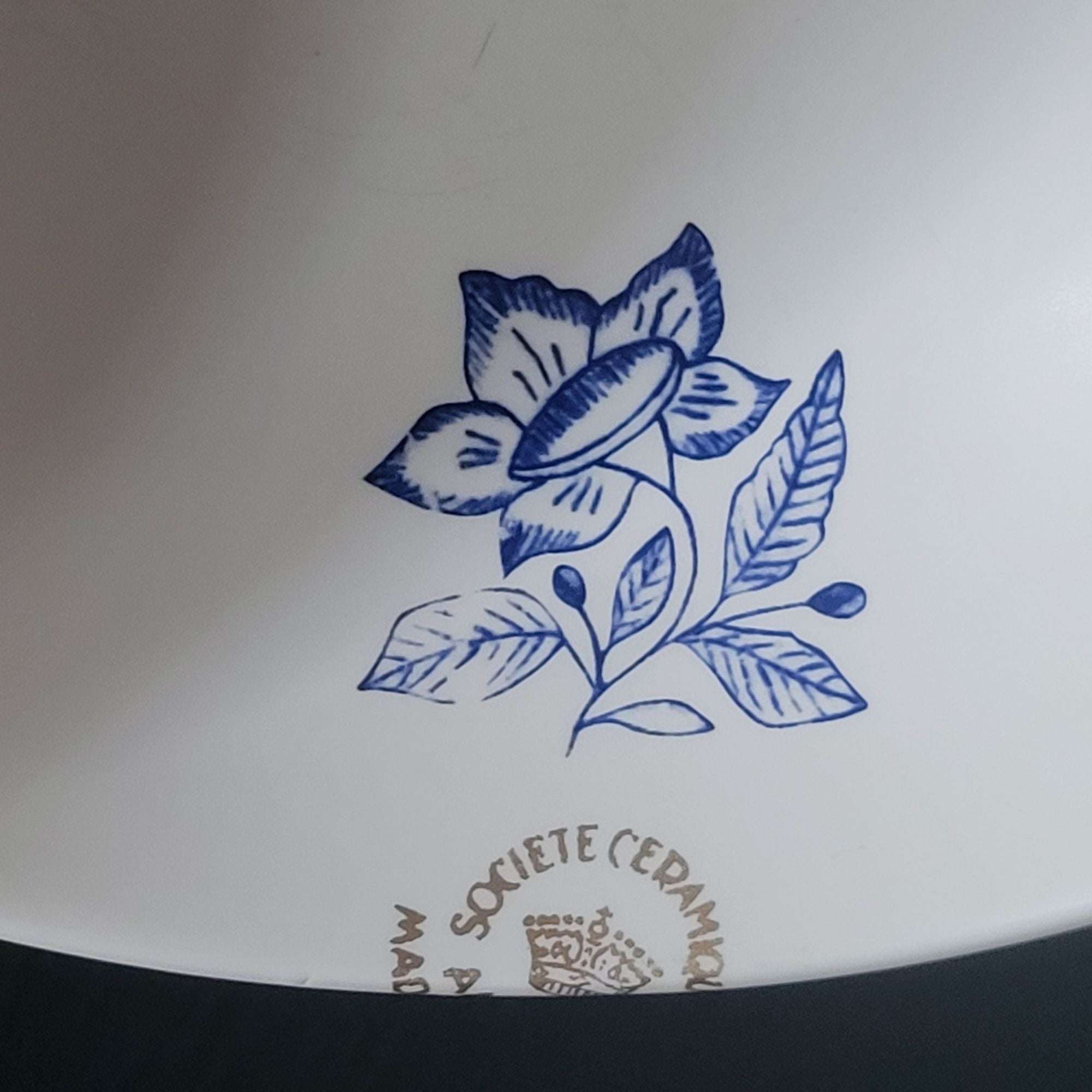 Large Pip Studio Heritage Blue and White Bowl Female Portrait Center