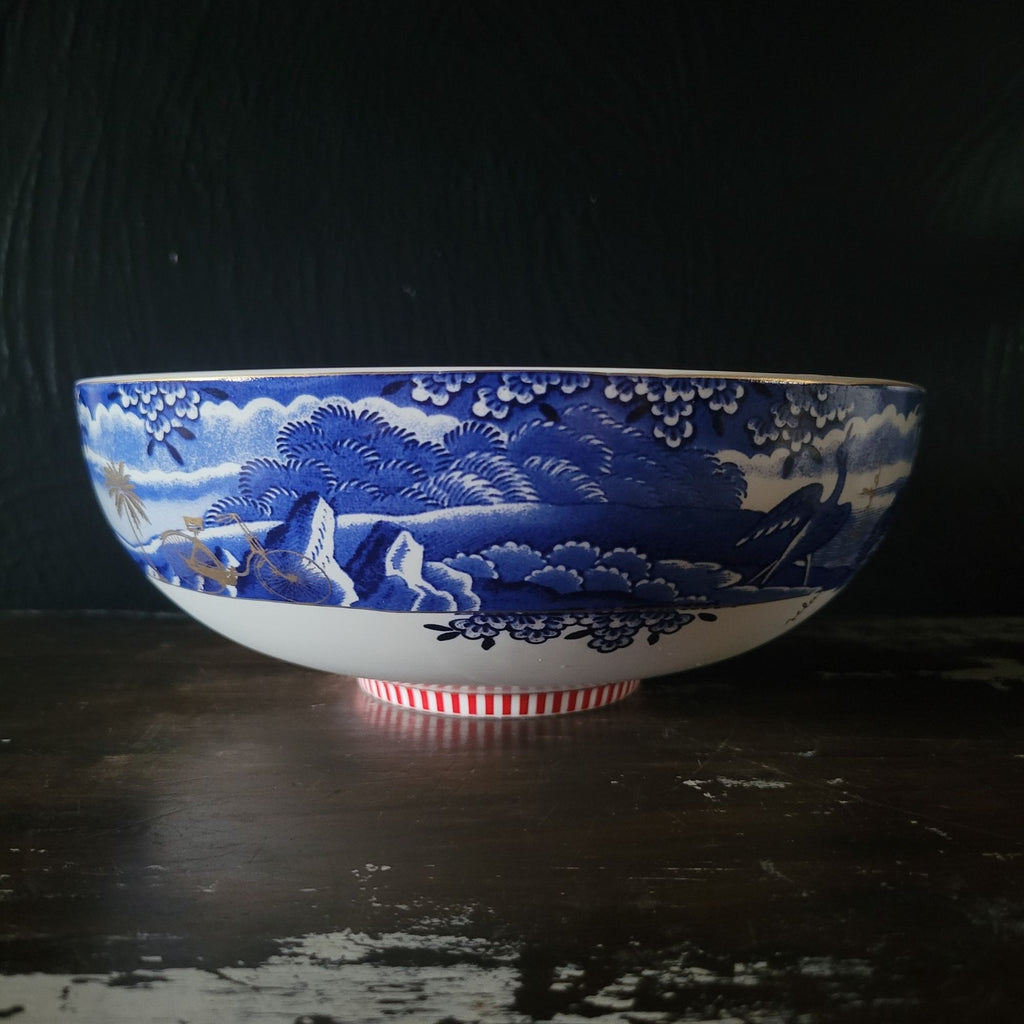 Large Pip Studio Heritage Blue and White Bowl Female Portrait Center