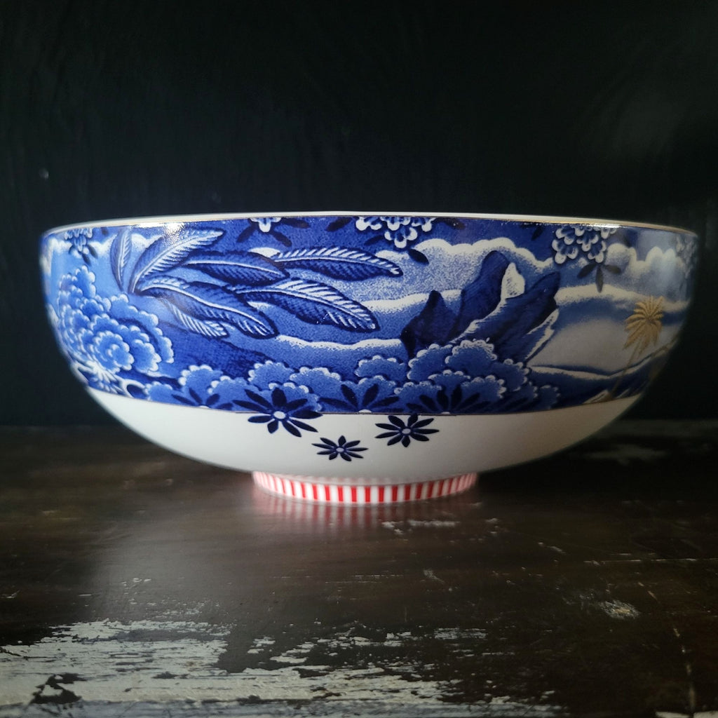 Large Pip Studio Heritage Blue and White Bowl Female Portrait Center