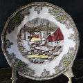 Vintage Johnson Brothers The Friendly Village Saucer "The Ice House" Scene
