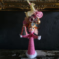Kitschy Christmas Cone Doll Vtg Doll Head and Ornaments By Rock N Pop Shop