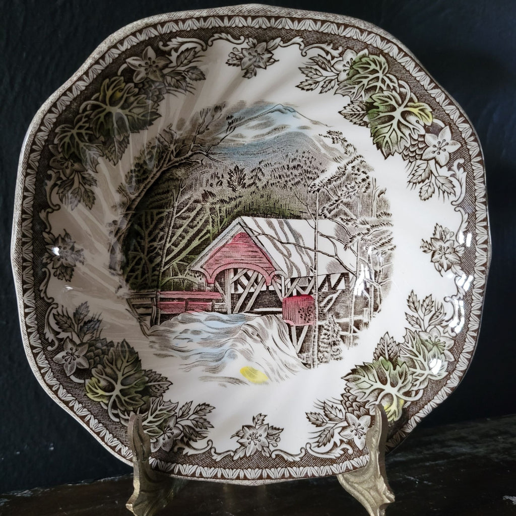 Johnson Brothers The Friendly Village Square Cereal Bowl "The Covered Bridge"