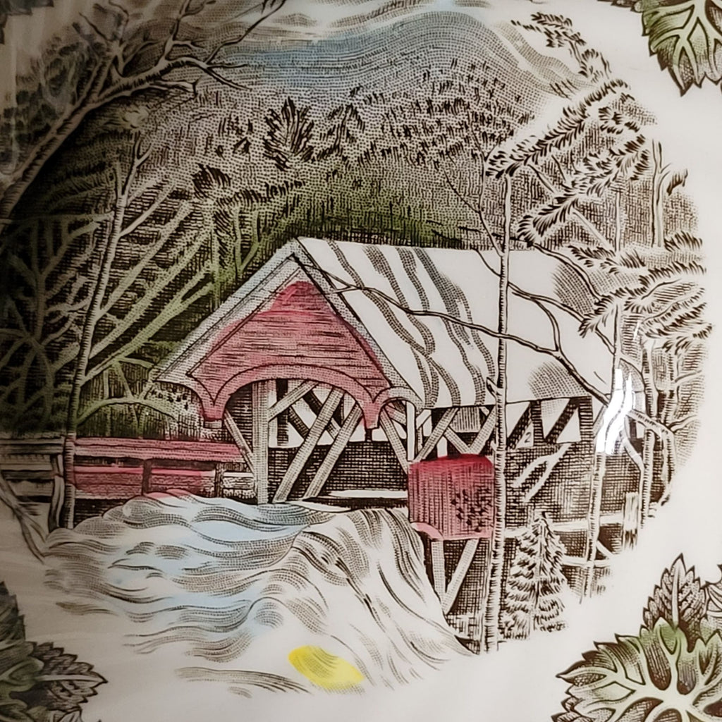 Johnson Brothers The Friendly Village Square Cereal Bowl "The Covered Bridge"