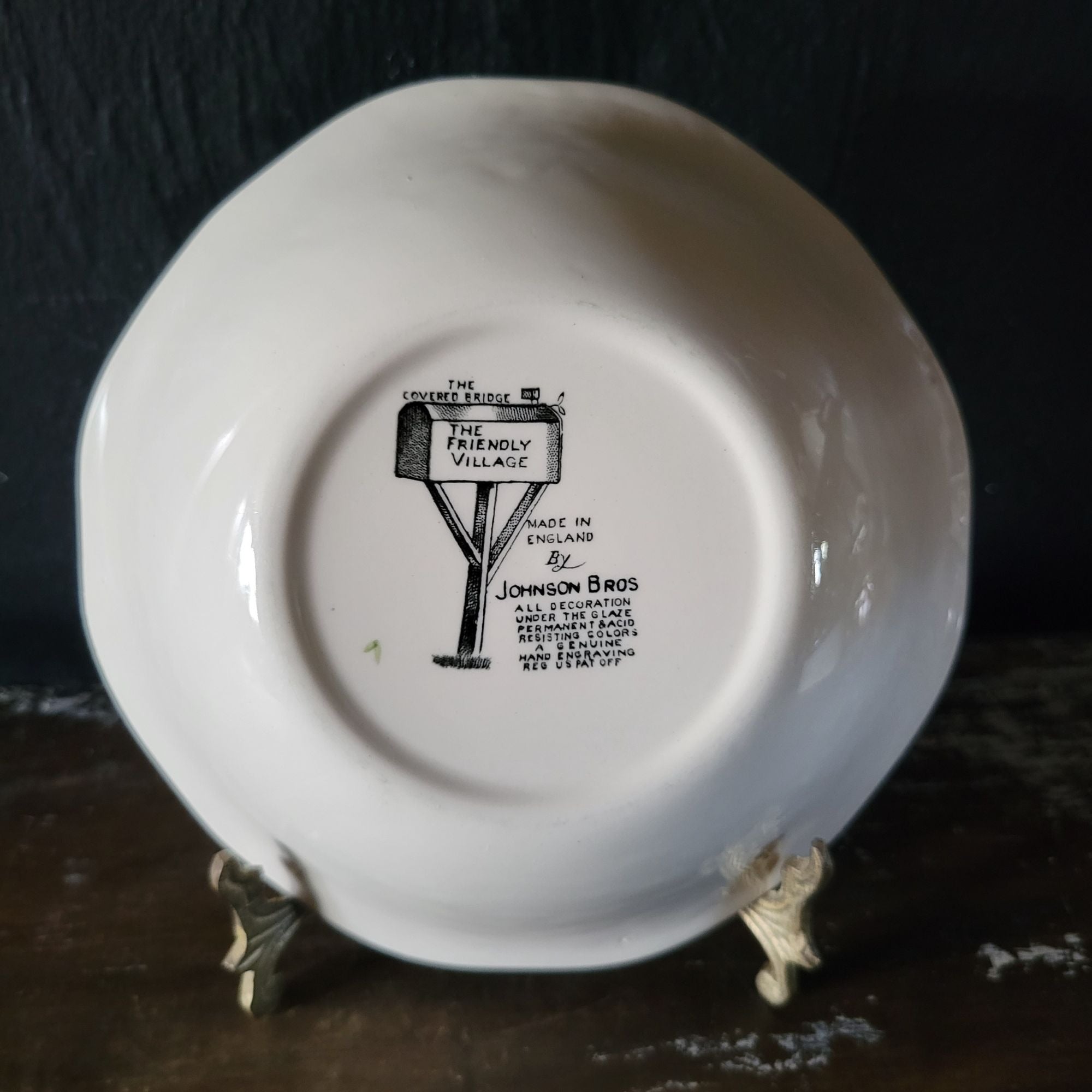 Johnson Brothers The Friendly Village Square Cereal Bowl "The Covered Bridge"