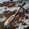 Vintage E&J Leek Butter Spreader Scroll Pattern With Monogram English Silverplate