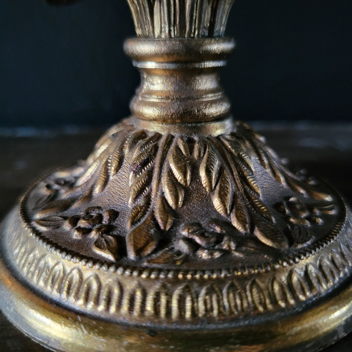 Accurate Cast Metal Base for Bowl or Plate, Replacement Piece Hollywood Regency