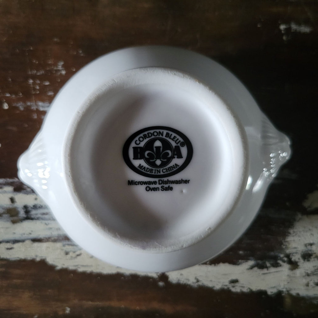BIA Cordon Bleu White Porcelain Lions Head Soup Bowl 14 Oz