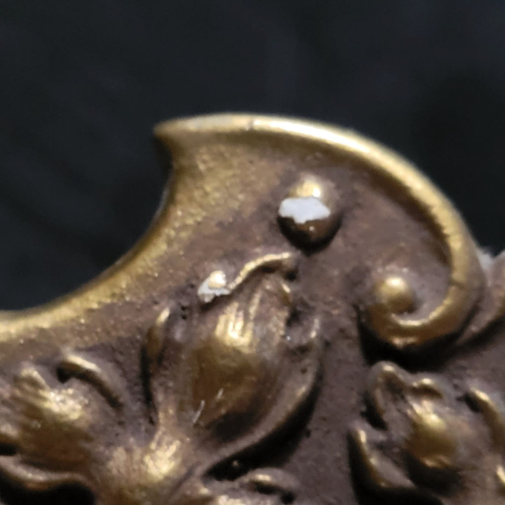 Small Gargoyles Studio Brooklyn NY Gold Fleur-de-lis Accent Mirror Plaster