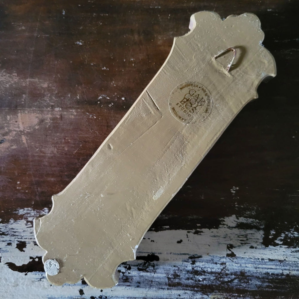Small Gargoyles Studio Brooklyn NY Gold Fleur-de-lis Accent Mirror Plaster