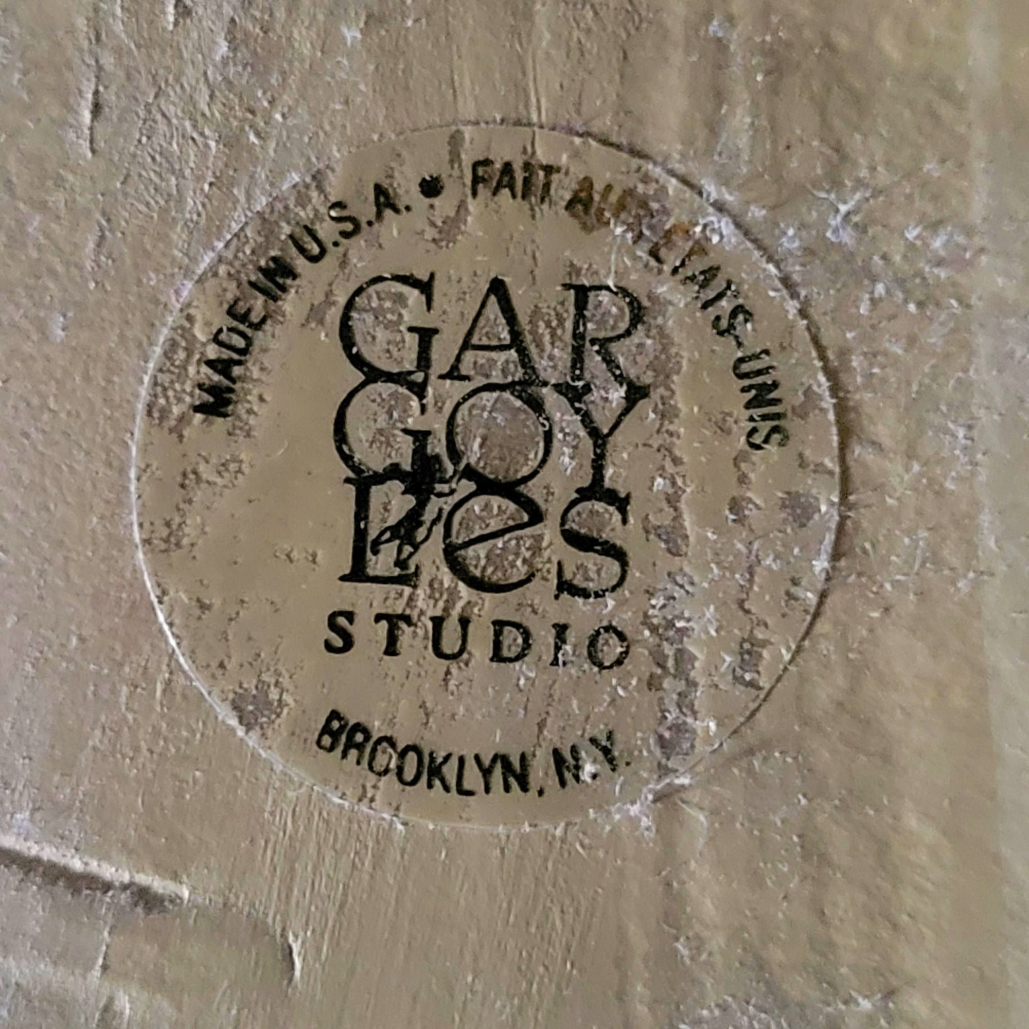 Small Gargoyles Studio Brooklyn NY Gold Fleur-de-lis Accent Mirror Plaster