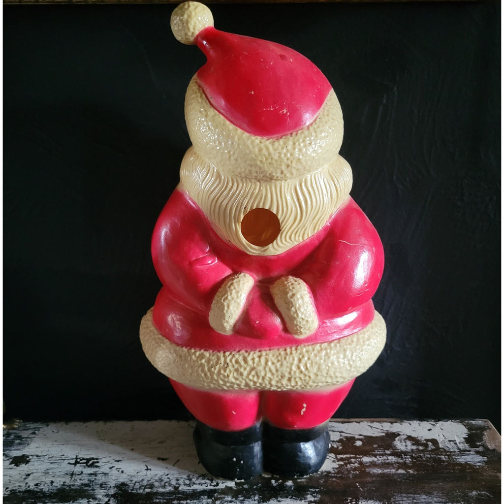 Vtg 1970s Union Products Blow Mold Santa Claus 14.5" Holiday Decoration *Read