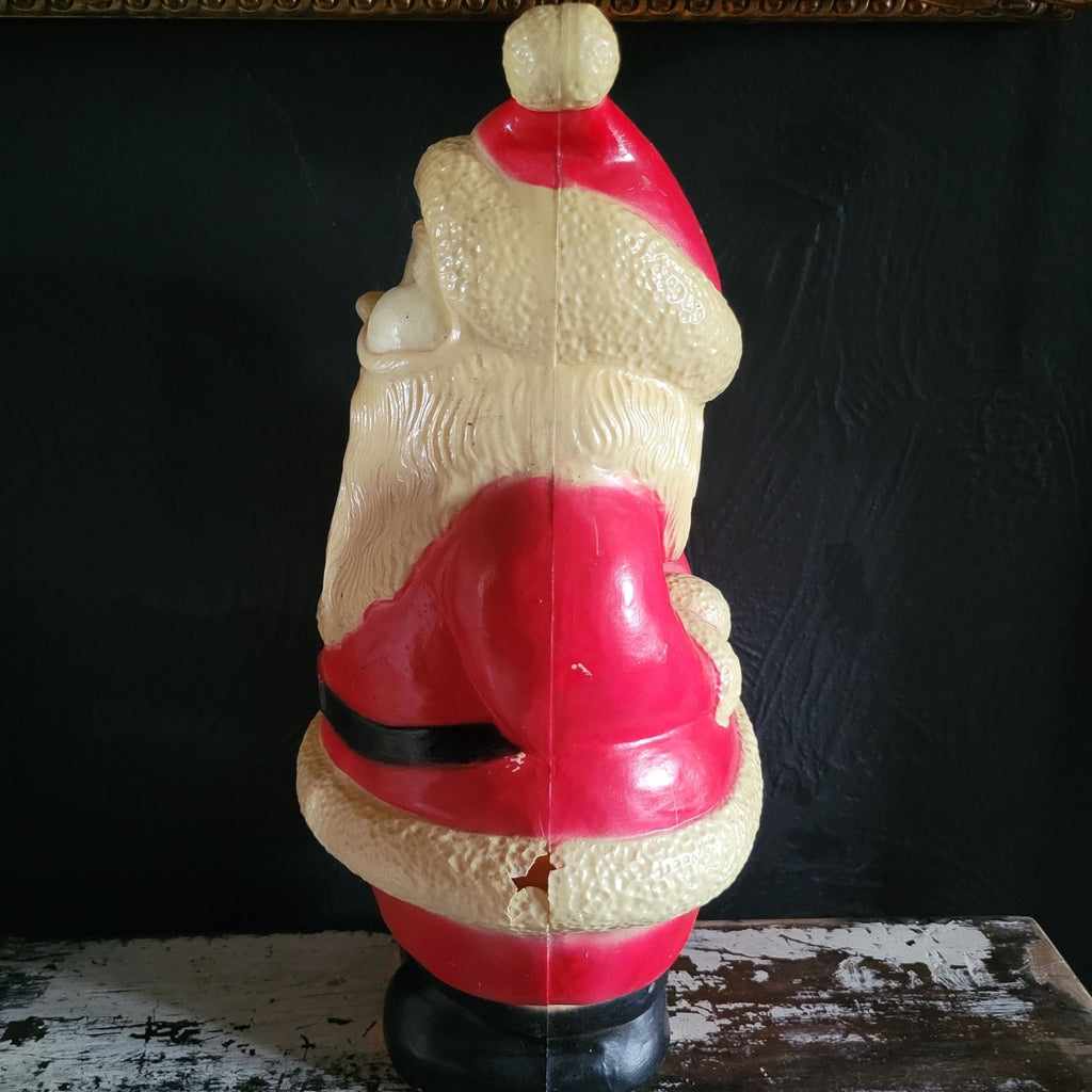 Vtg 1970s Union Products Blow Mold Santa Claus 14.5" Holiday Decoration *Read